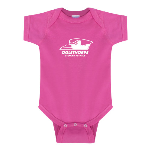 Fuchsia Infant Onesie - Primary Athletics Logo