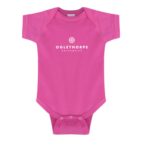  Fuchsia Infant Onesie - Primary University Logo