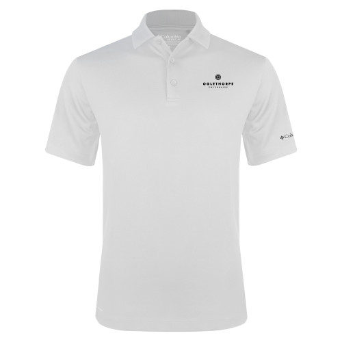  Columbia White Omni Wick Drive Polo - Primary University Logo