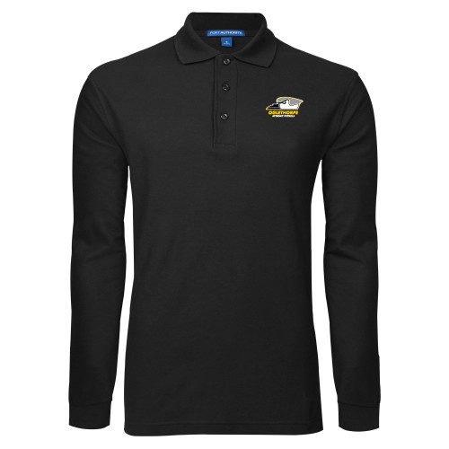  Black Long Sleeve Polo - Primary Athletics Logo