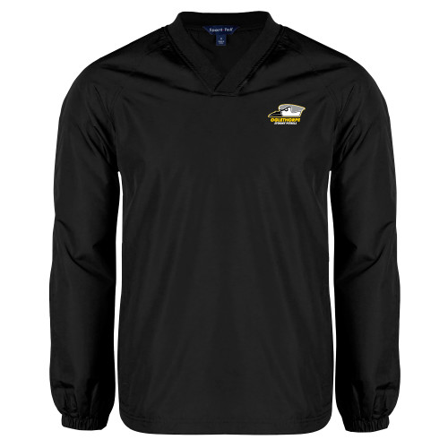  Black V Neck Raglan Windshirt - Primary Athletics Logo