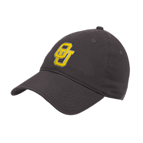  Charcoal Unstructured Adjustable Low Profile Hat - Interlocking OU