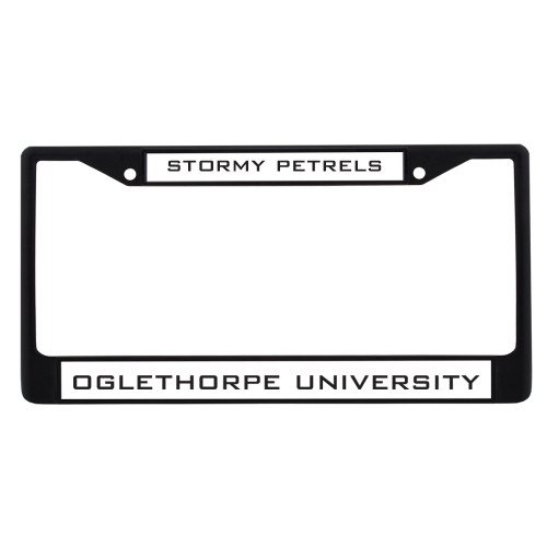  Metal License Plate Frame in Black - Stormy Petrels