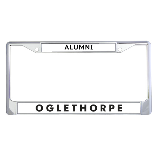  Alumni Metal License Plate Frame in Chrome - Oglethope Wordmark