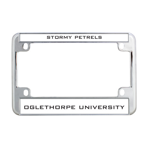  Metal Motorcycle License Plate Frame in Chrome - Stormy Petrels
