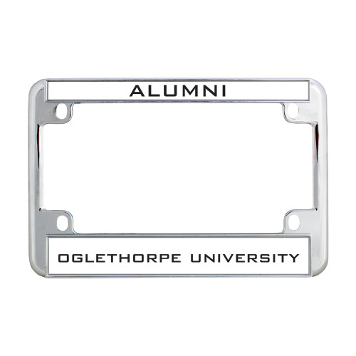  Metal Motorcycle License Plate Frame in Chrome - Alumni