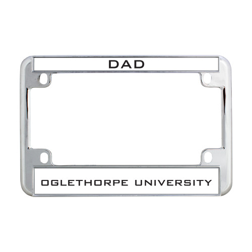  Metal Motorcycle License Plate Frame in Chrome - Dad