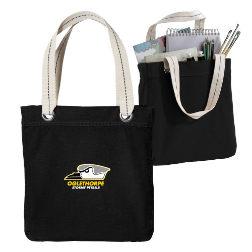  Allie Black Canvas Tote - Primary Athletics Logo