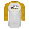 Thumbnail image for  White/Gold Raglan Baseball T Shirt
