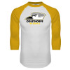 Thumbnail image for  White/Gold Raglan Baseball T Shirt