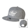 Thumbnail image for  Heather Grey Wool Blend Flat Bill Snapback Hat