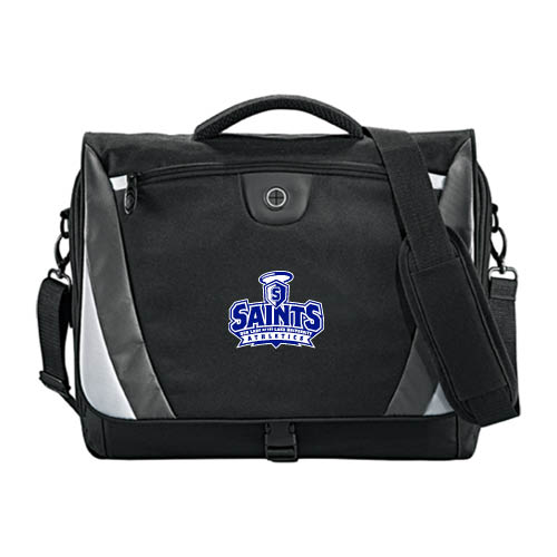 OLLU Black/Grey Slope Computer Messenger Bag