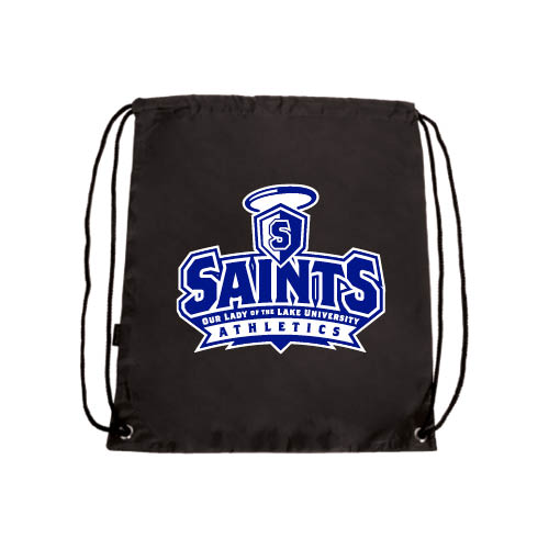  Black Drawstring Backpack - Our Lady of the Lake University Athletics - Offical Logo