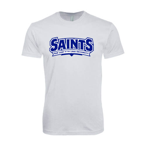  Next Level White SoftStyle T Shirt - Saints - Our lady of the Lake University