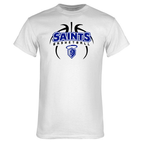  White T Shirt - Basketball in Ball