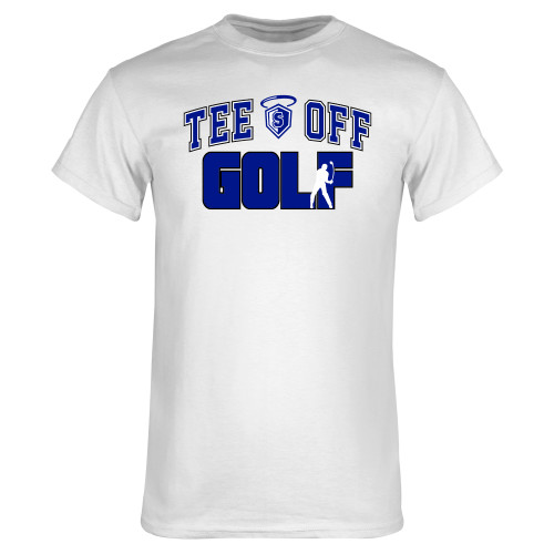  White T Shirt - Tee Off Golf Design