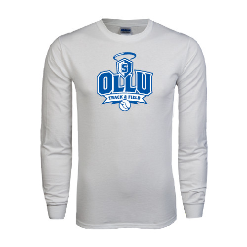  White Long Sleeve T Shirt - Track and Field