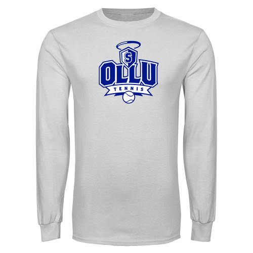 Our Lady of the Lake White Long Sleeve T Shirt - Tennis