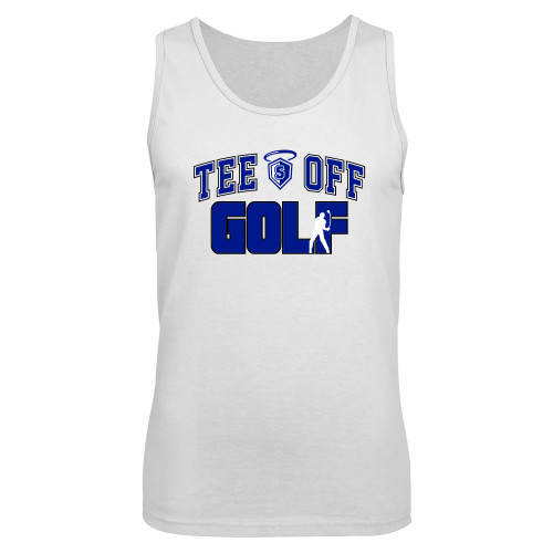 Our Lady of the Lake White Tank Top - Tee Off Golf Design