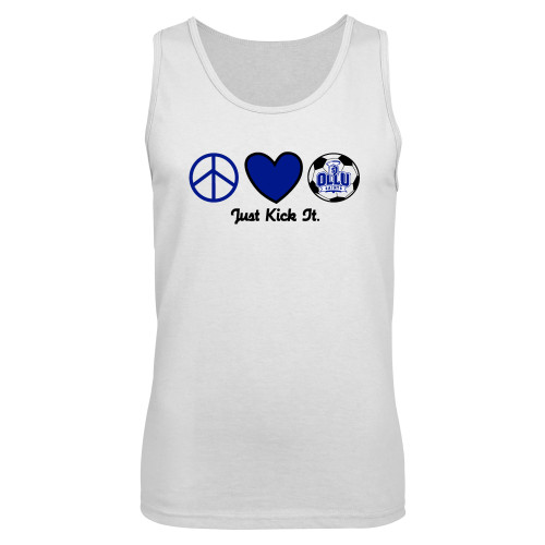 Our Lady of the Lake White Tank Top - Just Kick It Soccer Design