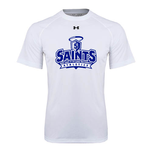  Under Armour White Tech Tee - Our Lady of the Lake University Athletics - Offical Logo