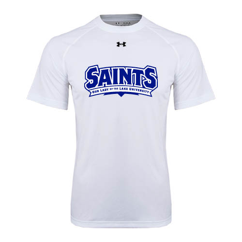  Under Armour White Tech Tee - Saints - Our lady of the Lake University