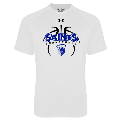  Under Armour White Tech Tee - Basketball in Ball