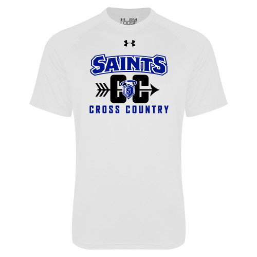  Under Armour White Tech Tee - Cross Country Design