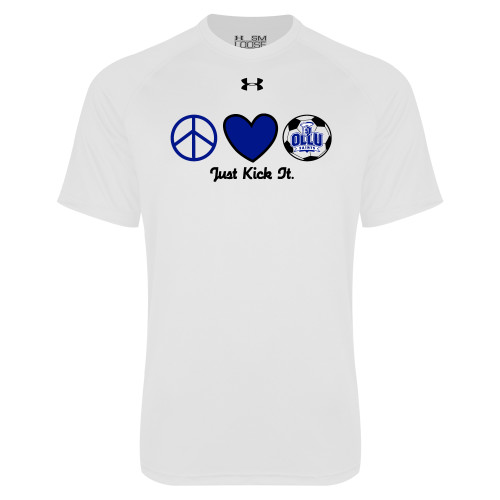  Under Armour White Tech Tee - Just Kick It Soccer Design