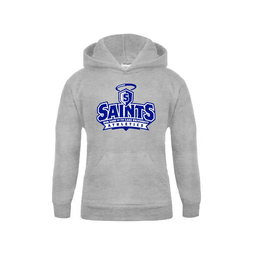  Youth Grey Fleece Hood - Our Lady of the Lake University Athletics - Offical Logo