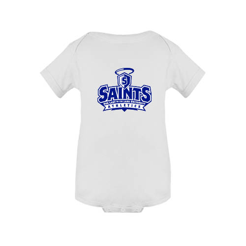  White Infant Onesie - Our Lady of the Lake University Athletics - Offical Logo
