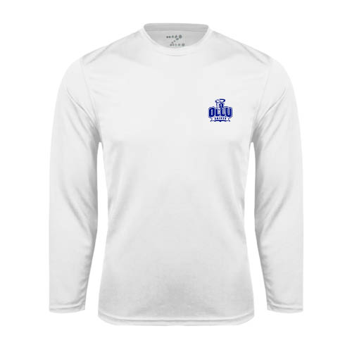  White Performance Long Sleeve Shirt - OLLU Saints