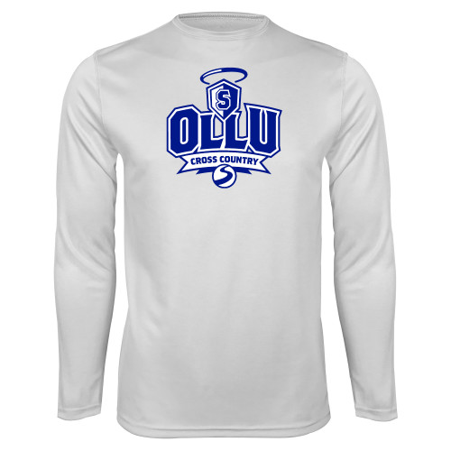 Our Lady of the Lake White Performance Long Sleeve Shirt - Cross Country