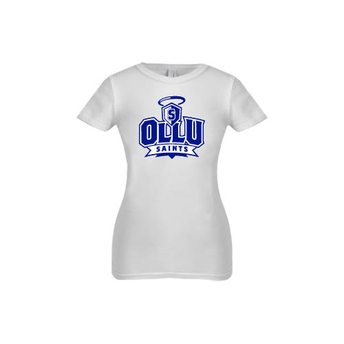  Next Level Girls White Fashion Fit T Shirt - OLLU Saints