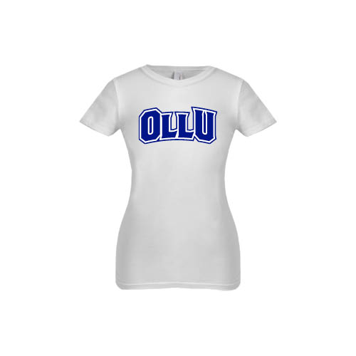  Next Level Girls White Fashion Fit T Shirt - OLLU