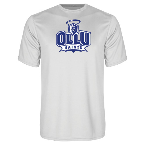  White Performance Tee - OLLU Saints