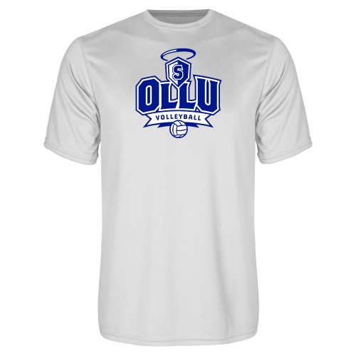 Our Lady of the Lake White Performance Tee - Volleyball