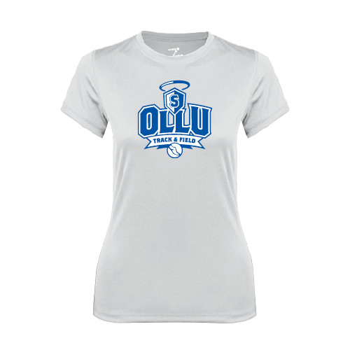  Womens White Performance Tee - Track and Field