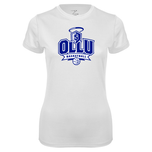 Our Lady of the Lake Womens White Performance Tee - Basketball