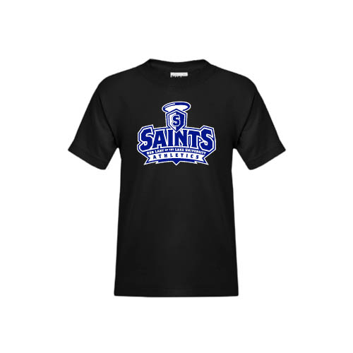  Youth Black T Shirt - Our Lady of the Lake University Athletics - Offical Logo