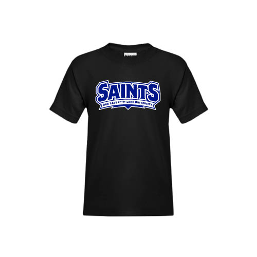  Youth Black T Shirt - Saints - Our lady of the Lake University
