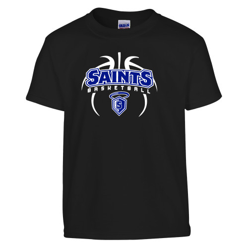 Our Lady of the Lake Youth Black T Shirt - Basketball in Ball