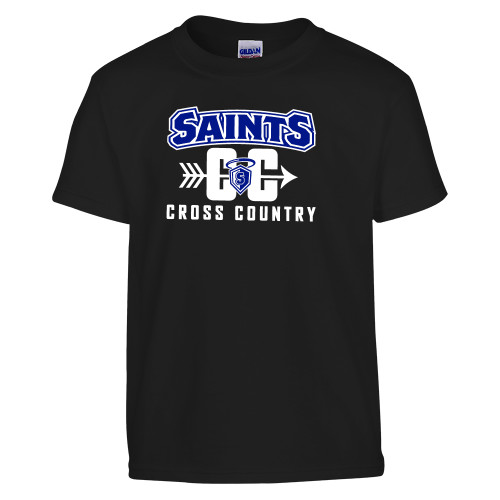 Our Lady of the Lake Youth Black T Shirt - Cross Country Design