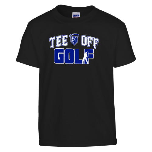 Our Lady of the Lake Youth Black T Shirt - Tee Off Golf Design