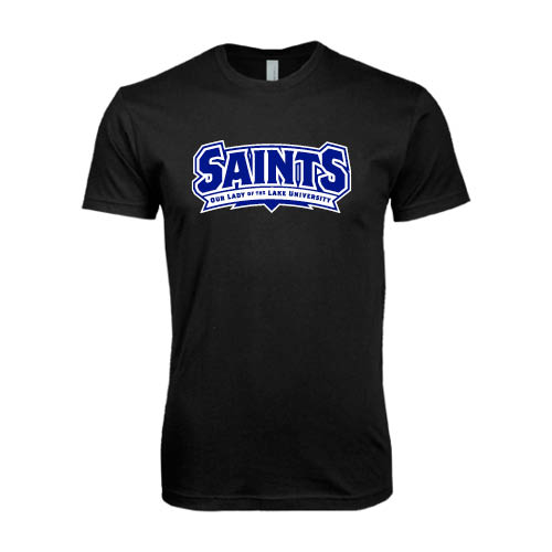  Next Level Black SoftStyle T Shirt - Saints - Our lady of the Lake University