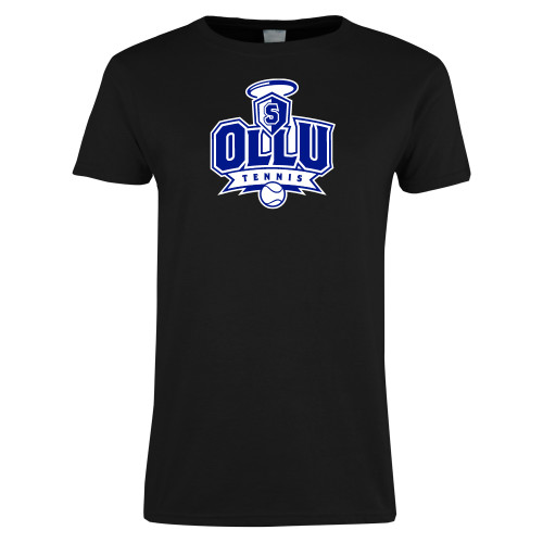 Our Lady of the Lake Womens Black Short Sleeve Tee - Tennis