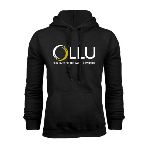  Black Fleece Hoodie - OLLU Our Lady of the Lake University Stacked