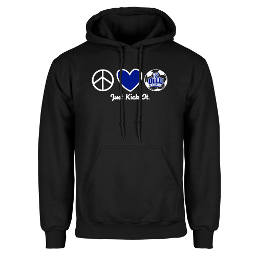 Our Lady of the Lake Black Fleece Hoodie - Just Kick It Soccer Design