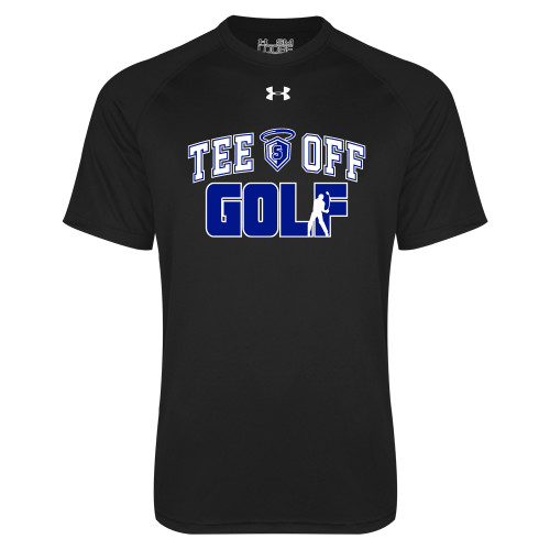  Under Armour Black Tech Tee - Tee Off Golf Design