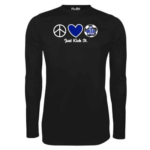  Under Armour Black Long Sleeve Tech Tee - Just Kick It Soccer Design